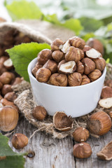Portion of Hazelnuts