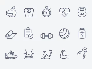 Tafelkleed Fitness icons © Colorlife
