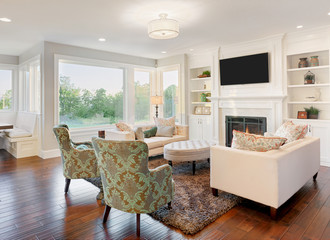 Beautiful Living Room in New Luxury Home