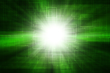 abstract dark green tech concept background.