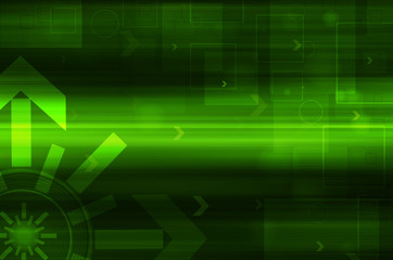 abstract dark green technology background