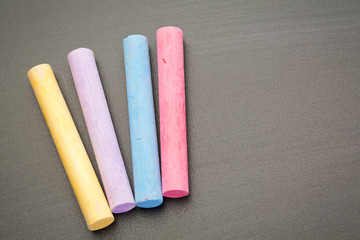 Colorful Chalk on a Blackboard