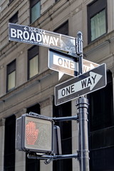 Naklejka premium Brodway one way