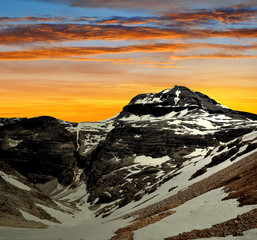 Dolomites moutnain peaks Piz Boe, Sella, Italy