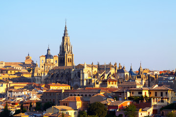 Fototapeta na wymiar Primate Cathedral of Saint Mary in Toledo, Spain