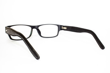 Black Eye Glasses Isolated on White