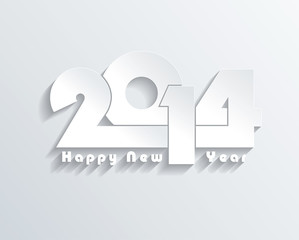 Happy new year 2014 creative greeting card design