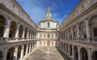 Naklejka na ściany i meble Saint Yves La Sapienza. Rzym. Włochy.