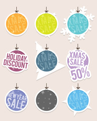 Hanging Christmas Sale Labels