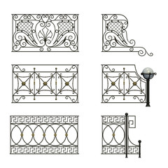 Black forged decorative lattice isolated on white background