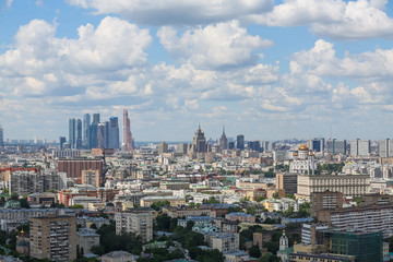 Beautiful view of the cityscape with modern skyscrapers