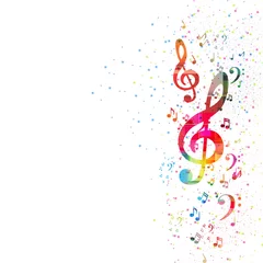 Tuinposter music note background, easy editable © hubis3d