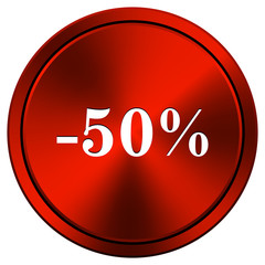 50 percent discount icon