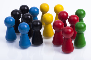 Farbige Spielfiguren