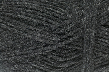 grey yarn close up
