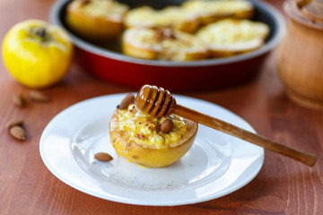 quince baked with cheese