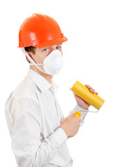 Young Man with Paint Roller