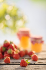 strawberries on table