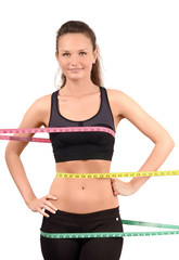 Measuring bust,waist,hips.Happy with the measurements