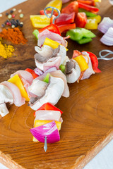 Zutaten für Hähnchenspieße