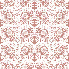 Lace vector fabric seamless  pattern with flowers
