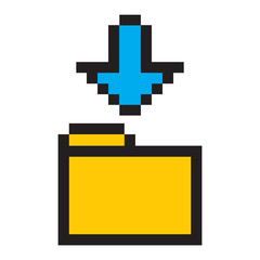 Obraz premium Folder and Arrow Icon