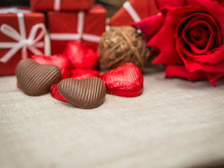 Love sweet heart shaped chocolates