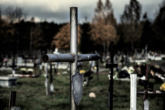 Cross at cemetery