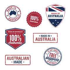 Australian stamps and badges