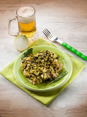 chicken with sauteed zucchinis
