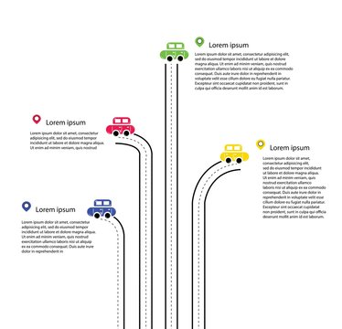 Vector of Color Traffic Infographic