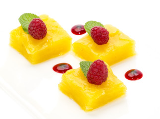 dessert of pineapple and