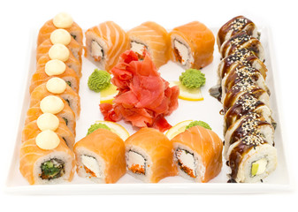 delicious seafood sushi at a Japanese restaurant