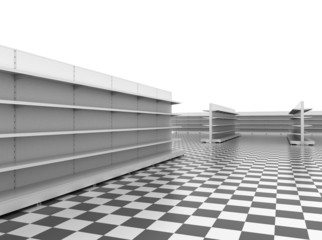 Empty retail shelves