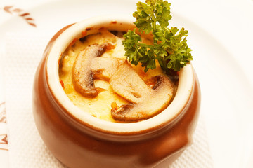 Julienne with mushrooms