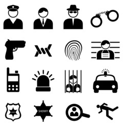 Police and crime icons