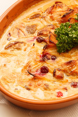 roasted meat with vegetables