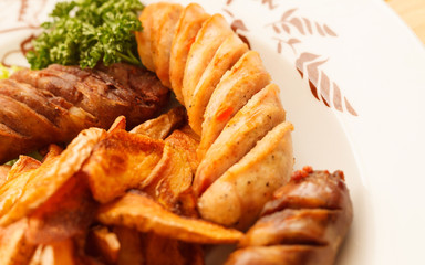 sausages with potatoes