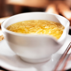 chinese food - bowl of egg drop soup