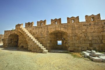 Medieval fortress at Rhodes town.