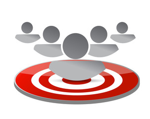 marketing people concept target illustration