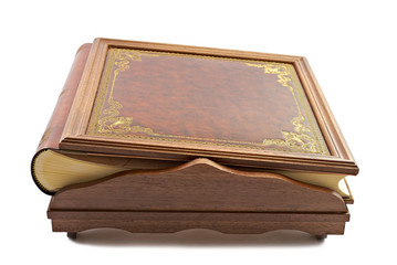 Vintage book isolated on white background
