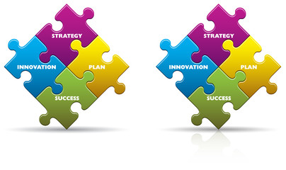 Business Innovation Puzzle Pieces