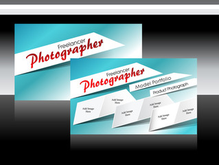 vector photographer business card