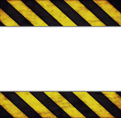 Frame with warning stripes