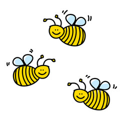 Funny bees vector illustration