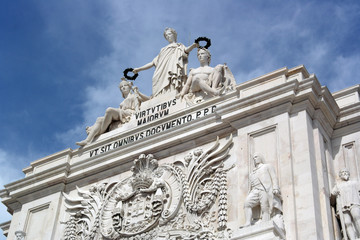Fototapeta na wymiar Augusta street arch, Lizbona, Portugalia