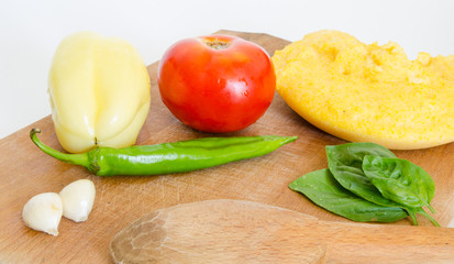 Polenta with vegetables