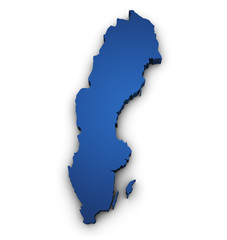 Map Of Sweden 3d Shape