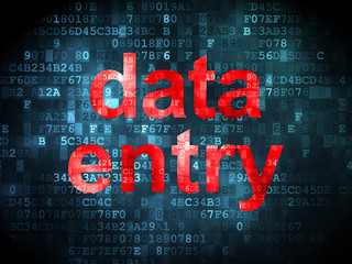 Data concept: Data Entry on digital background